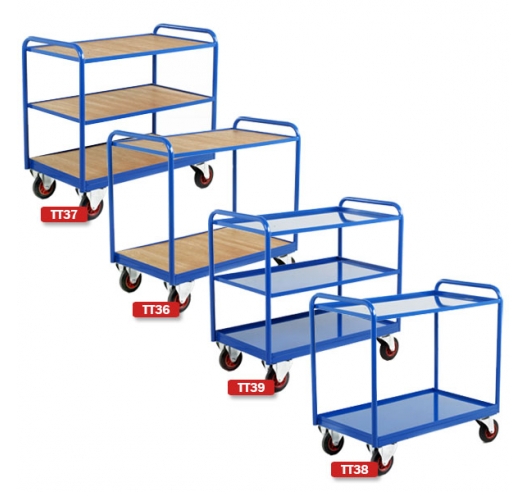 Group of Industrial Tray Trolleys