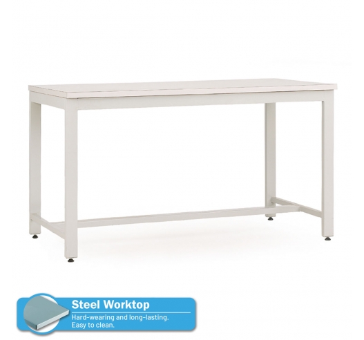 Industrial Workbench with Steel Worktop