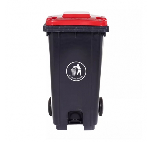 240 Litre Wheeled Bin in Red