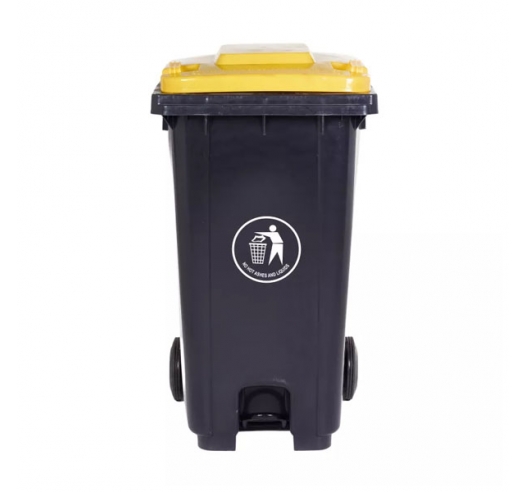240 Litre Wheeled Bin in Yellow