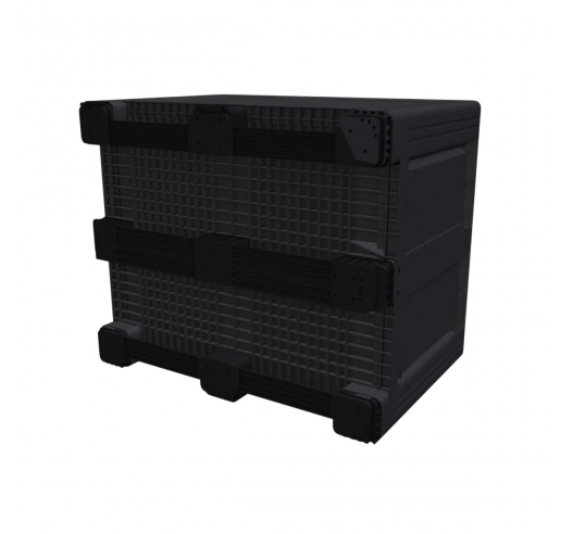 Large Plastic Pallet Box with 3 Runners Base