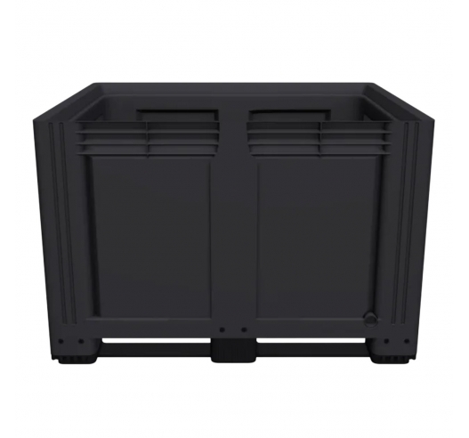 Large Plastic Pallet Box with 3 Runners Side VIew