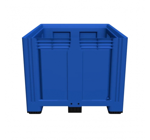 Large Plastic Pallet Box with 3 Runners End View