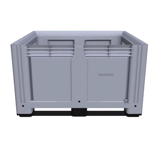 Large Plastic Pallet Box with 2 Runners Side View