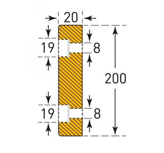 500mm Length Pre-Drilled With 4 Holes