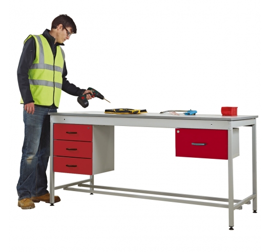 Taurus Utility Workbench with Triple Drawer Single Drawer In Use