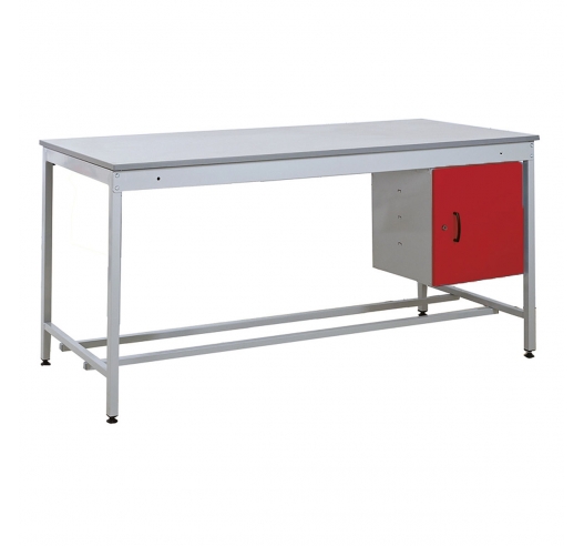 Taurus Utility Workbench with Cupboard In Red