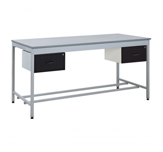 Taurus Utility Workbench with Two Drawers In Black