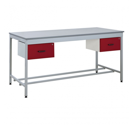Taurus Utility Workbench with Two Drawers In Red