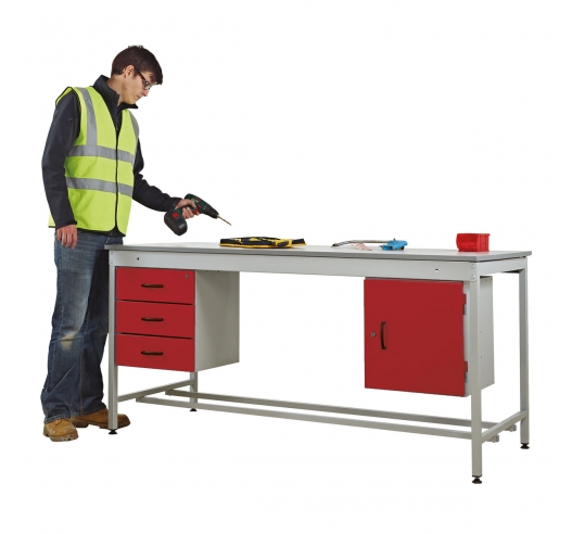 Taurus Utility Workbench With Triple Drawer and Cupboard In Use
