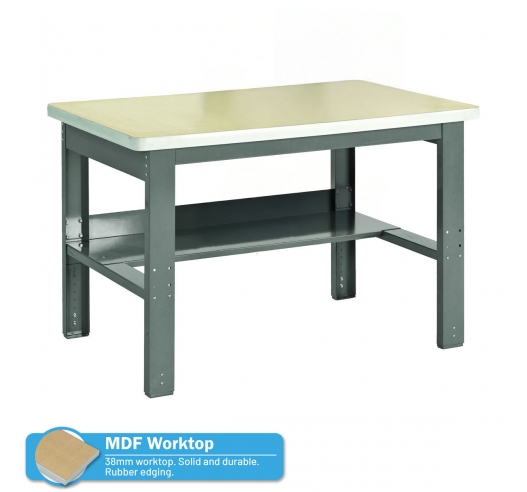 Adjustable Height Workbench with MDF Worktop
