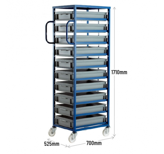 Mobile Tray Rack Dimensions