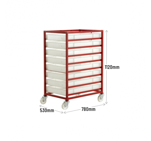 Mobile Tray Rack Dimensions