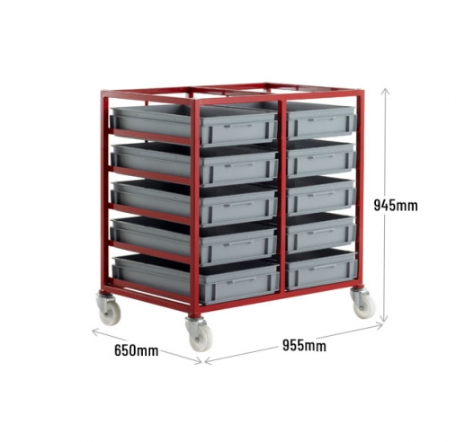 Mobile Tray Rack Dimensions
