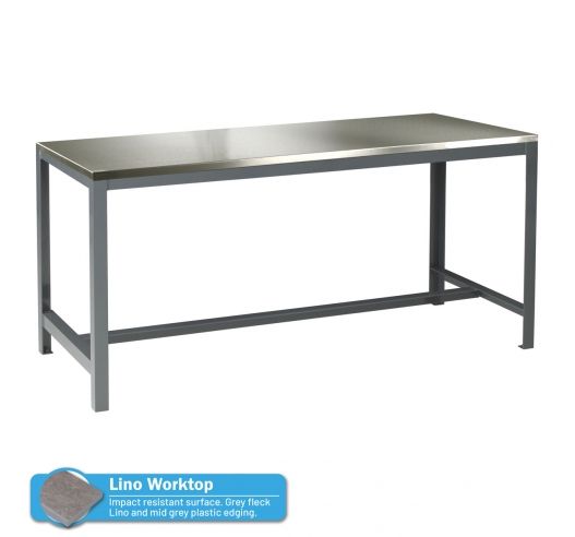 Extra Heavy Duty Engineering Workbench with Lino Worktop