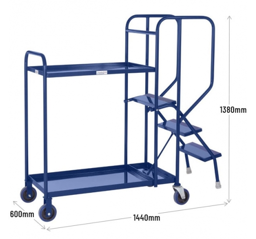 2 Tier Picking Trolley Dimensions