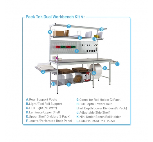 Pack Tek Dual Workbench Accessories
