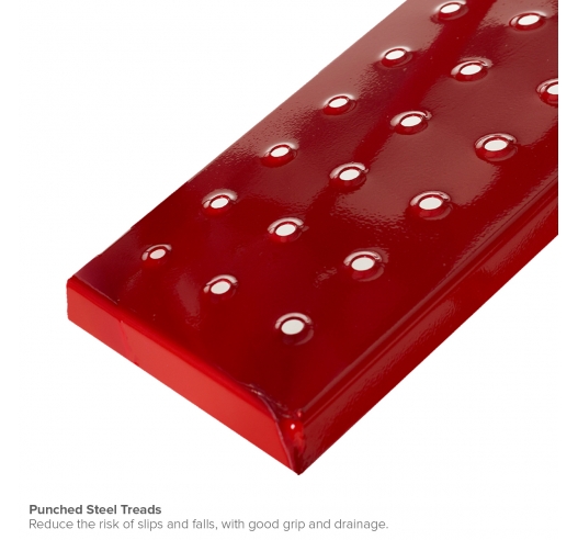 Domed Feet Steps Punched Treads