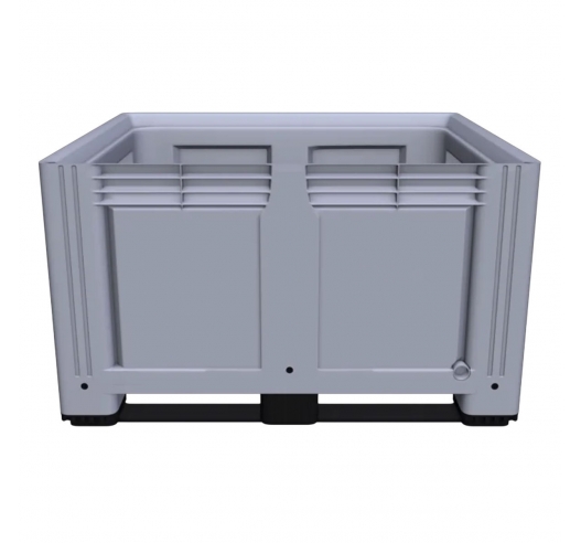 Large Plastic Pallet Box with 2 Runners Side View