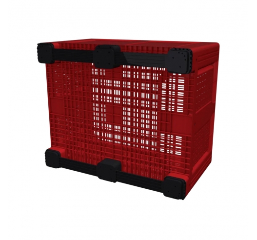 Large Vented Plastic Pallet Box with 2 Runners Base
