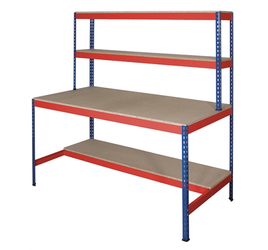 Workstation in Blue and Orange