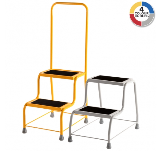 Robust Coloured Portable Steps Group