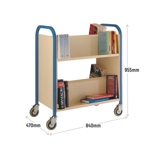 Double Sided Book Trolley Dimensions