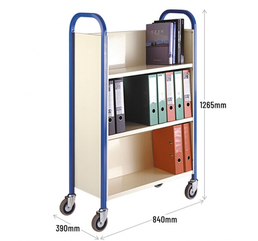 Single Sided Book Trolley Dimensions