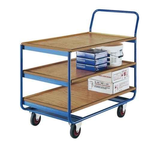 Trolley with 3 Plywood Shelves