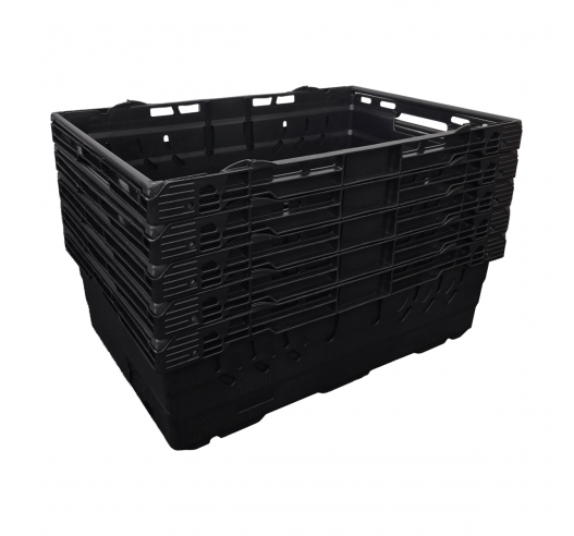 lack Bail Arm Stacking & Nesting (600 x 400 x 190mm) Ventilated Crate
