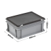 3-207-0-CASE Grey Range Euro Container Case - 15 Litres