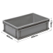 3-208-0 Grey Range Euro Container - 30 litres