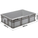 3-221-0 Grey Range Euro Container - 90 Litre