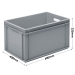 3-302-0 Grey Range Euro Container - 60 litres with Hand holds