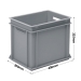 3-305-0 Grey Range Euro Container with Hand Holes - 30 litres