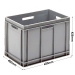 Grey Range Euro Container With Hand Holes - 90 litres