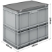 3-6453-13-CASE Grey Range Euro Container Case - 100 Litres