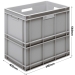 Grey Range Euro Container with hand holes - 100 litres