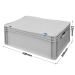 Prime Economy Euro Container Cases (600 x 400 x 220mm) with Hand Holes