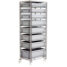 CT272 Adjustable Mobile Tray Rack With 8 Euro Containers