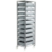 CT271 Adjustable Mobile Tray Rack With 10 Euro Containers