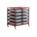 CT405P Mobile Tray Rack With 10 Euro Containers