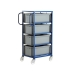 CT604P Mobile Tray Rack With 4 Euro Containers