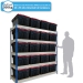Shelving Bay with 20 x PLAS55LE/Black/Coloured (55 Litre) Attached Lid Containers