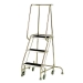 S215 Stainless Steel Mobile 3 Steps with Grab Rail