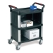 3 Shelf Utility Trolley with Enclosed Back and Sides