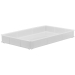 White Stacking Confectionery Trays with solid sides and base