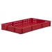 Red Stacking Confectionery Tray Ventilated Sides And Base