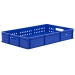 Blue Stacking Confectionery Trays 30 Litre Mesh Sides And Base