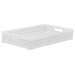 White Stacking Confectionery Trays 30 Litre Mesh Sides And Base